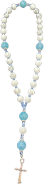 Anglican Rosary (White & Blue Stones)