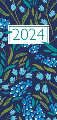 CHURCH POCKET BOOK AND DIARY 2024 WITH LECTIONARY - Navy Floral